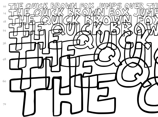 Cartoonlings font waterfall
